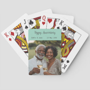 Grönten Foto Modern Poker-kort för årsdag Casinokort