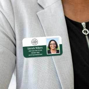 Grönten Fotosäkerhet för medarbetares ID Namnbricka