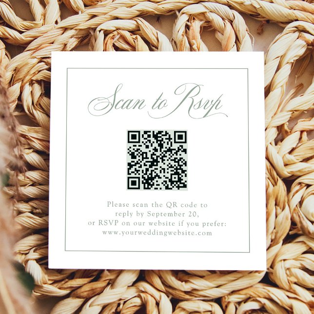 Grönten Framed Sage Italienska Elegance | OSA QR-k Tilläggskort (Skapare uppladdad)