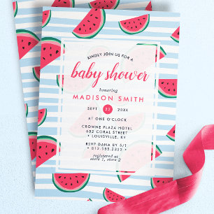 Grönten Frukt Babykläder på Watermelon Sommar Rosa Inbjudningar