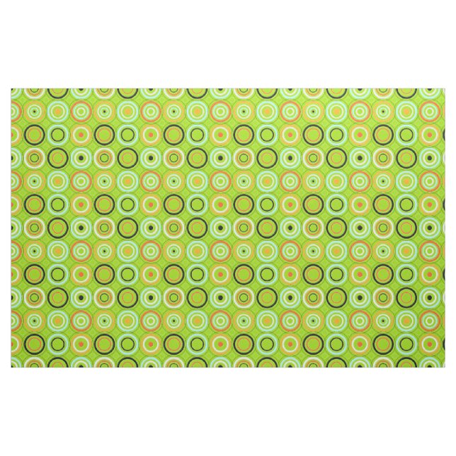 Grönten funky Circles Tyg (Fat Quarter)