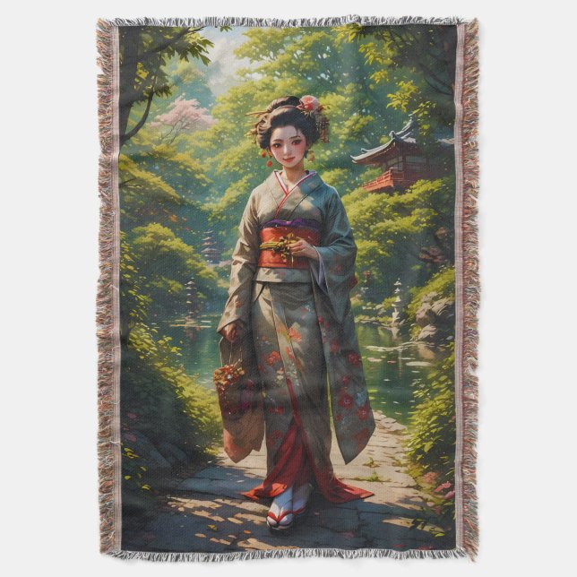 Grönten Garden Maiden Filt (Framsidan Vertikal)