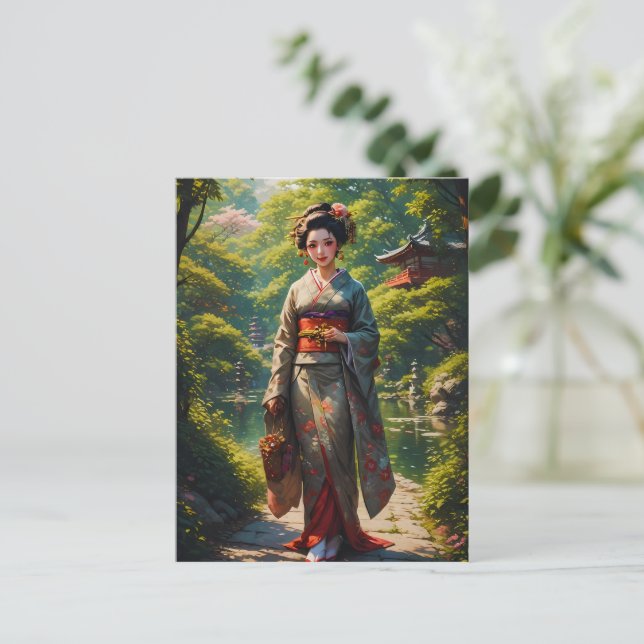 Grönten Garden Maiden Vykort (Stående Fram)