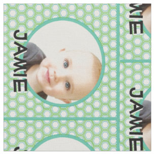 Grönten Geometric Your Photo med modern Personlig Tyg