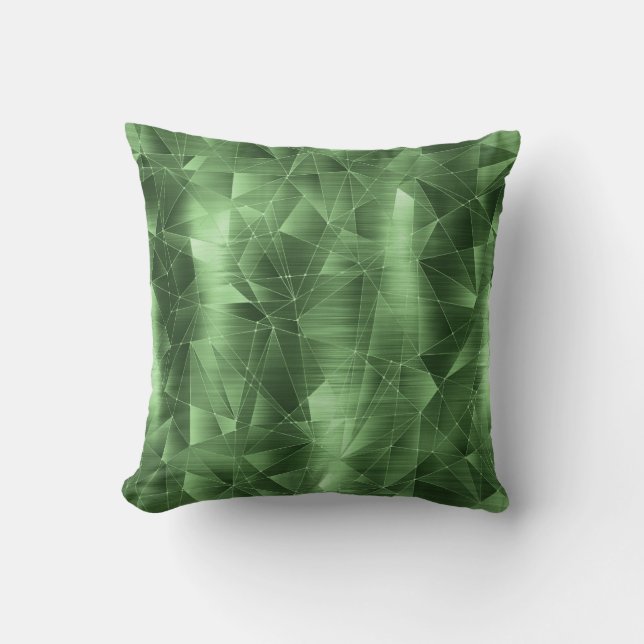 Grönten Geometrical Mönster i den vackra Luxury Fo Kudde (Framsida)