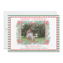 Grönten Gingham, Jul Garland Red Ribbon