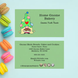 Grönten Gnome Hometown Bakery Pastry Cakes & Treat Visitkort
