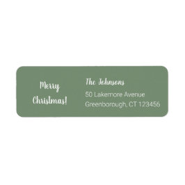 Grönten God jul Modern Sage (jul) Returadress Etikett