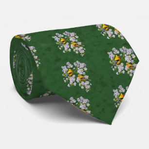 Grönten Goldfinch Birds & Apple Blommars Slips