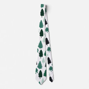 Grönten gräs Träd Mönster Slips