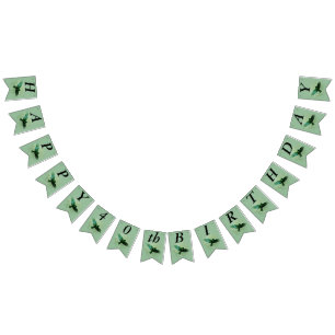 Grönten Grattis på födelsedagen Transparent flygan Vimplar