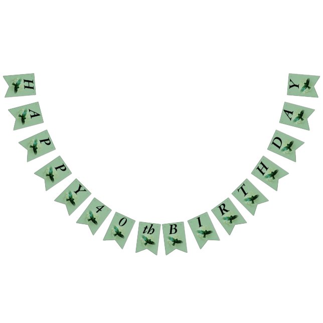 Grönten Grattis på födelsedagen Transparent flygan Vimplar (Alla)