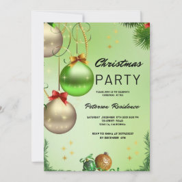 Grönten Guld Snö Gräs jul, Inbjudningar