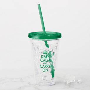 Grönten håll lugn och fortsätt take away mugg
