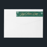 Grönten Hälsning Helgdag-adressetikett, fryst Etikettband<br><div class="desc">Design © Berry Berry Sweet { www.berryberrysweet.com }. Matchningskort finns.</div>