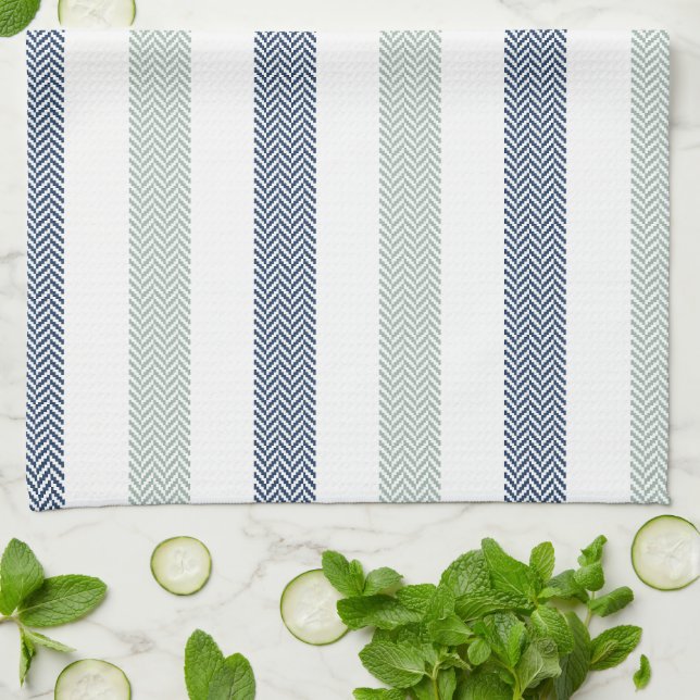 Grönten Herringbone Tea Towel Kökshandduk (Vikta)