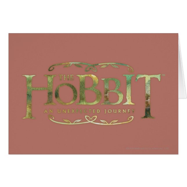 Grönten Hobbit-Logotyp Hälsningskort (Framsidan Horizontal)