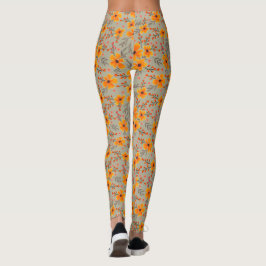 Grönten Höstfällning för Blommönster Sage Leggings