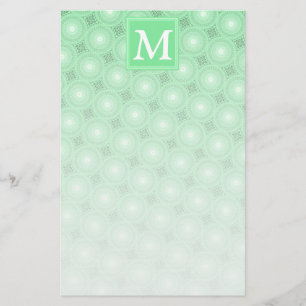 Grönten i Monogram vår mönster Brevpapper
