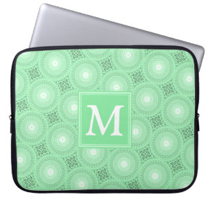 Grönten i Monogram vår mönster Laptop Fodral