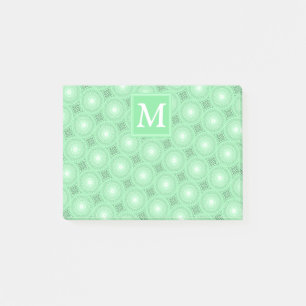 Grönten i Monogram vår mönster Post-it Block