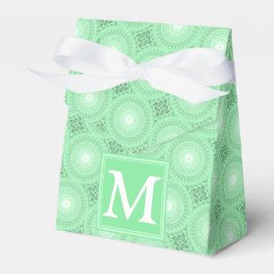 Grönten i Monogram vår mönster Presentaskar