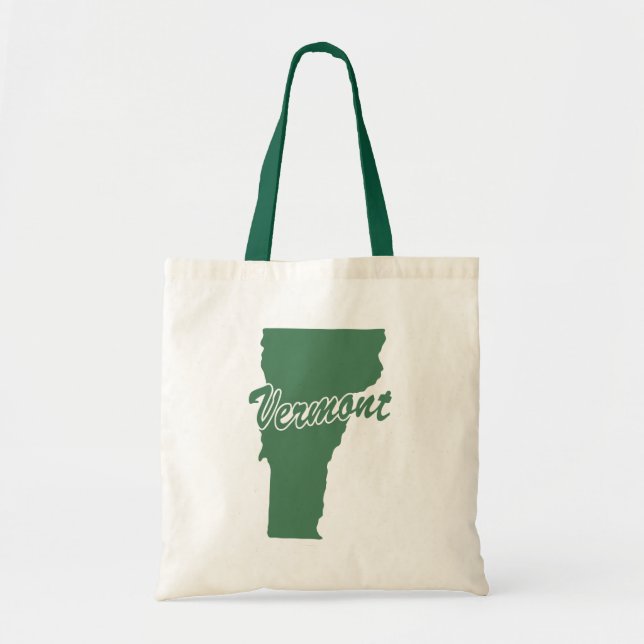 Grönten i Vermont Shape Tote Bag Tygkasse (Framsidan)