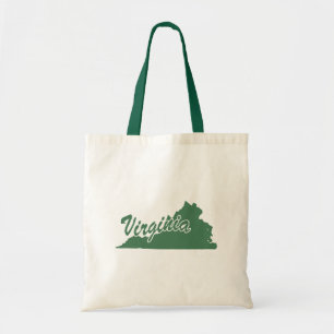 Grönten i Virginia Shape Tote Bag Tygkasse