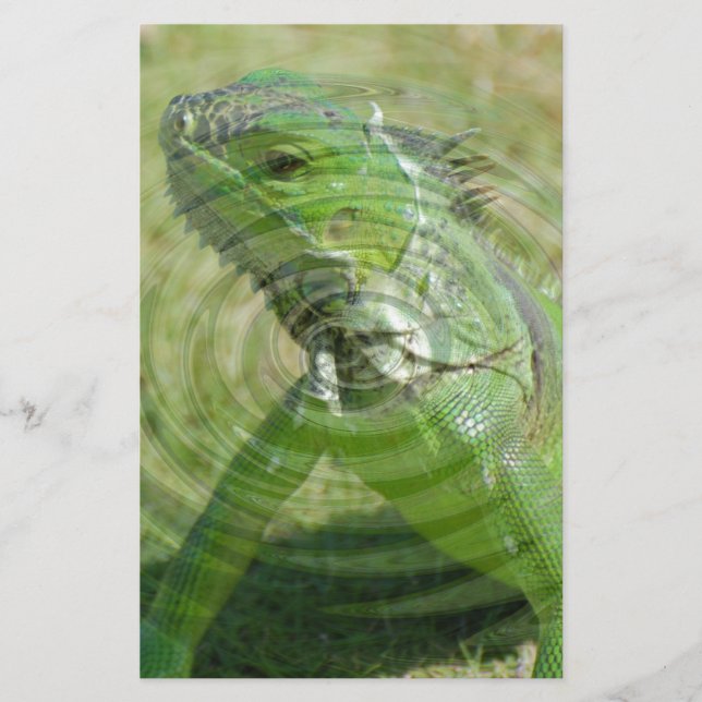 Grönten Iguana Brevpapper (Framsida)