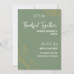 Grönten Inbjudan till blommigtens Thanksgiving -