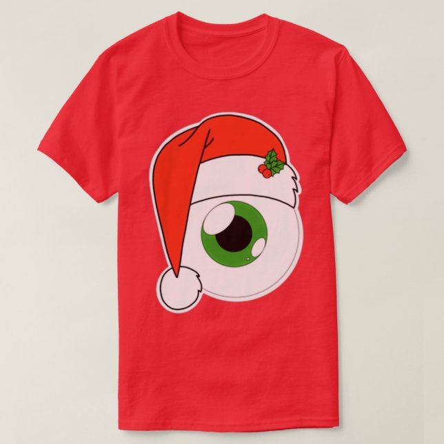 Grönten Iris, jultomten Hat Eyeball T Shirt (Design framsida)