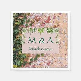 Grönten Ivy Bröllop Cocktail Napkins Pappersservett