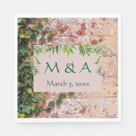 Grönten Ivy Bröllop Luncheon Napkins Pappersservett