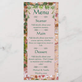 Grönten Ivy Bröllop Menu Meny