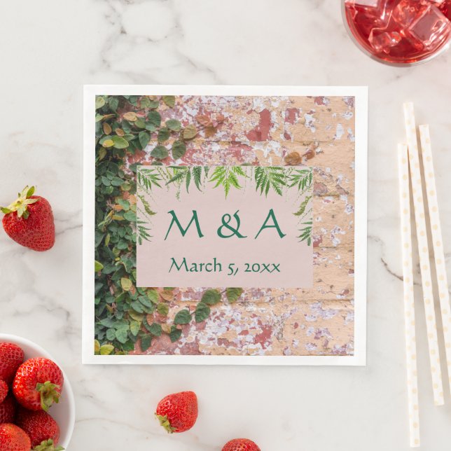 Grönten Ivy Bröllop Middagskycklingar Pappersservett (Insitu)