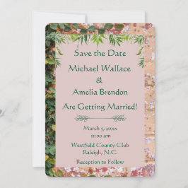 Grönten Ivy Bröllop spara datum Datumet