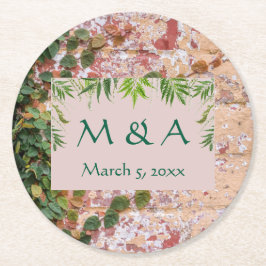 Grönten Ivy Bröllop Underlägg Papper Rund