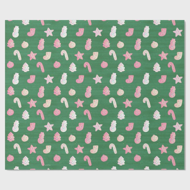 Grönten Julkakor Presentpapper (Platt)