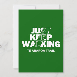 Grönten "Just Behålla Walking" i Araroa-spåret Julkort