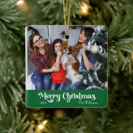 Grönten Klassiskt enkelt God jul Julgransprydnad Keramik