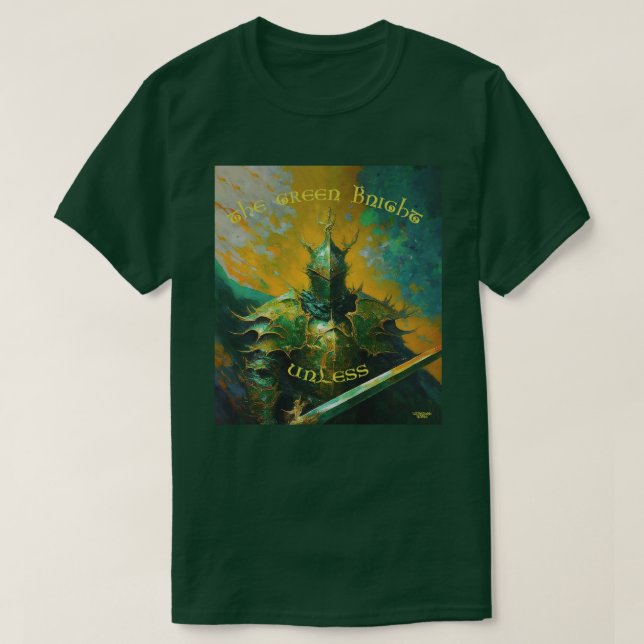 Grönten Knight om T Shirt (Design framsida)