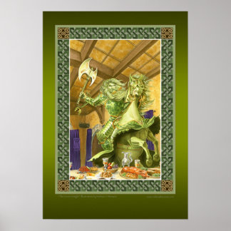Grönten Knight-utskrift Poster