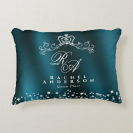 Grönten Krona Monogram Prydnadskudde