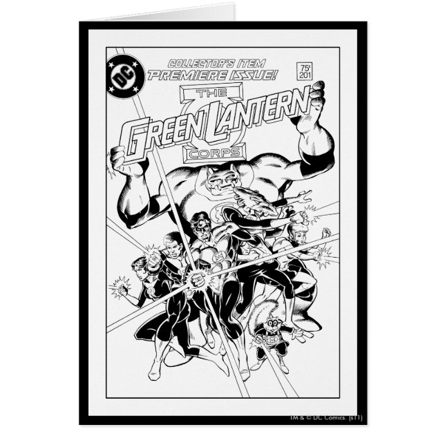 Grönten Lantern Corps, Black and White Hälsningskort (Framsidan)