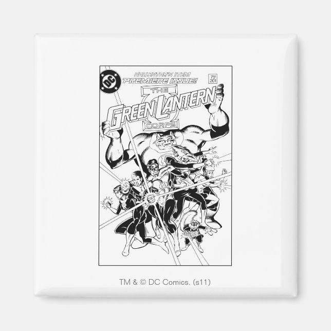 Grönten Lantern Corps, Black and White Magnet (Framsidan)