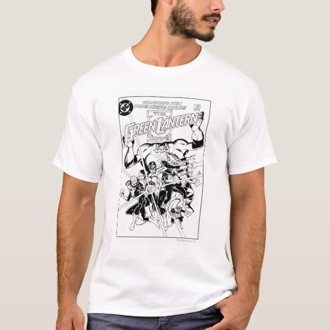 Grönten Lantern Corps, Black and White Tee (Framsida)
