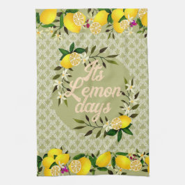 Grönten Lemon Days Motif Kökshandduk