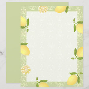 Grönten Lemon Motif Kärlek