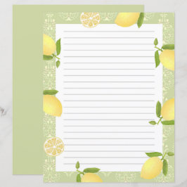 Grönten Lemon Motif Kärlek