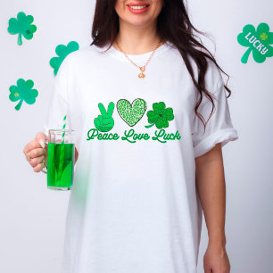 Grönten Leopard i Kärlek St patricks day T Shirt